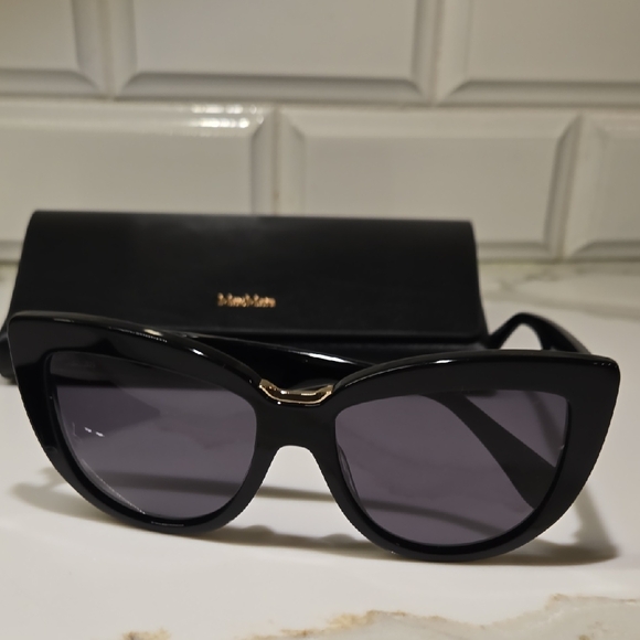 NEW MaxMara Spark2 Black Cat-eye Sunglasses